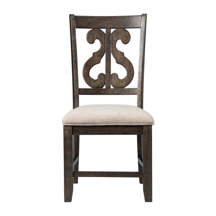 Stone Wooden Swirl Back Side Chair (2 Per Pack) - In Home Furniture (San Antonio, TX)