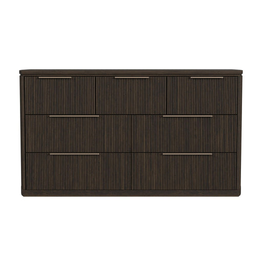 Sylvie 7-Drawer Dresser in Dark Brown - In Home Furniture (San Antonio, TX)