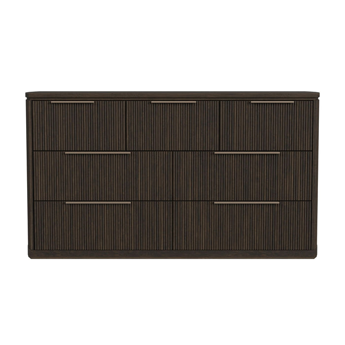 Sylvie 7-Drawer Dresser in Dark Brown - In Home Furniture (San Antonio, TX)