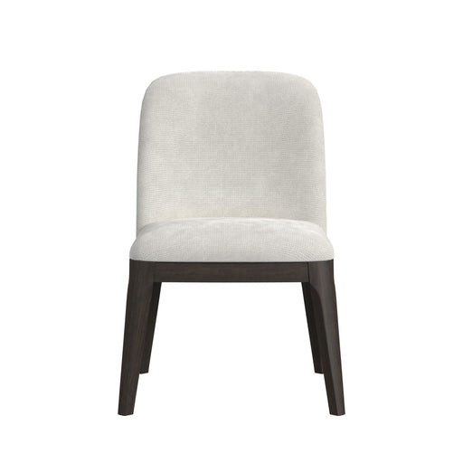Sylvie Dining Side Chair with White Fabric in Dark Brown (2 Per Carton) - In Home Furniture (San Antonio, TX)