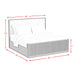 Sylvie UPH Bed with White Fabric - In Home Furniture (San Antonio, TX)