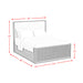 Sylvie UPH Bed with White Fabric - In Home Furniture (San Antonio, TX)