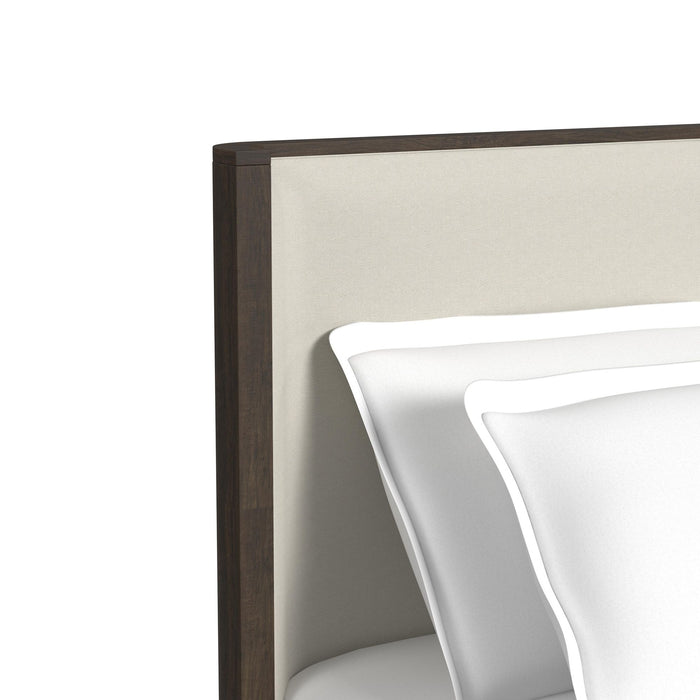 Sylvie UPH Bedroom Set with White Fabric - In Home Furniture (San Antonio, TX)