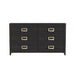 Tobias 6-Drawer Dresser in Black - In Home Furniture (San Antonio, TX)