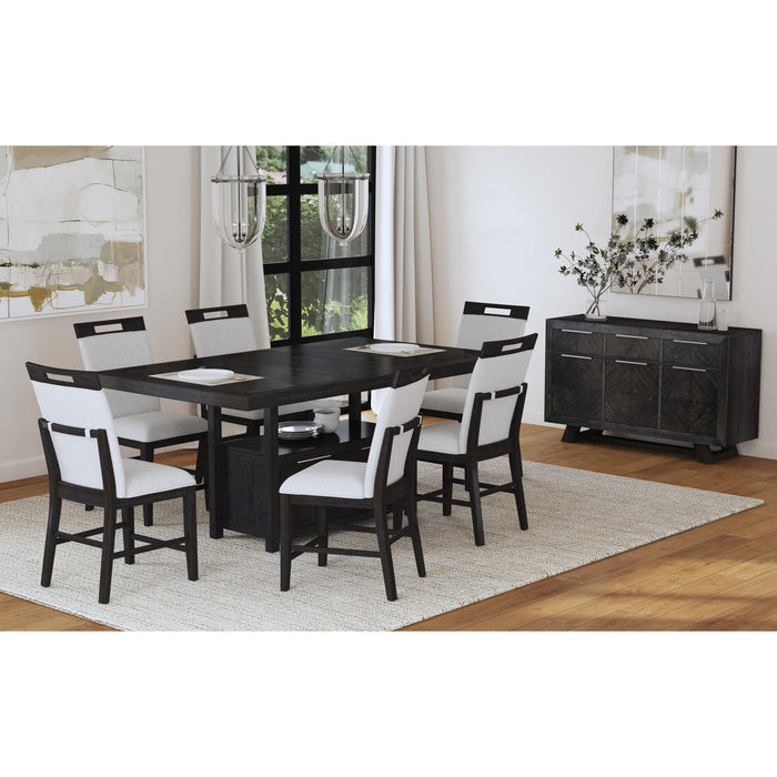 Transcend Counter Height Dining Set in Charcoal-Table and Four Chairs - In Home Furniture (San Antonio, TX)