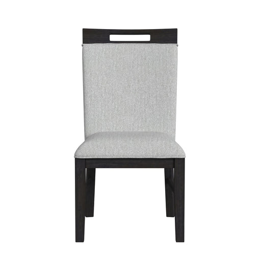 Transcend Dining Side Chair with Light Grey Fabric in Charcoal (2 Per Carton) - In Home Furniture (San Antonio, TX)