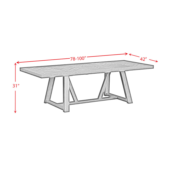 Transcend Dining Table with 22" Leaf in Charcoal - In Home Furniture (San Antonio, TX)