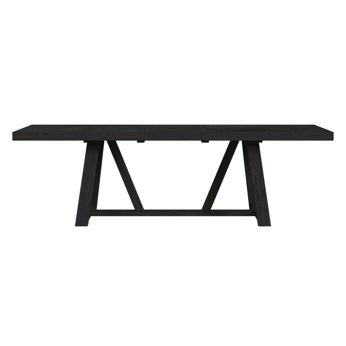 Transcend Dining Table with 22" Leaf in Charcoal - In Home Furniture (San Antonio, TX)
