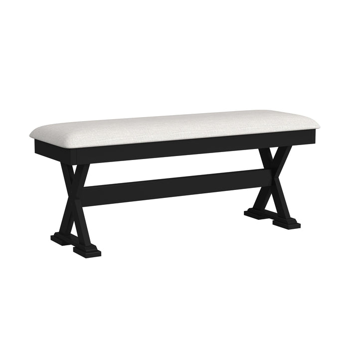 Tulane 6PC Dining Set with Table, 4 Chairs, and Bench in Oak and Black - In Home Furniture (San Antonio, TX)