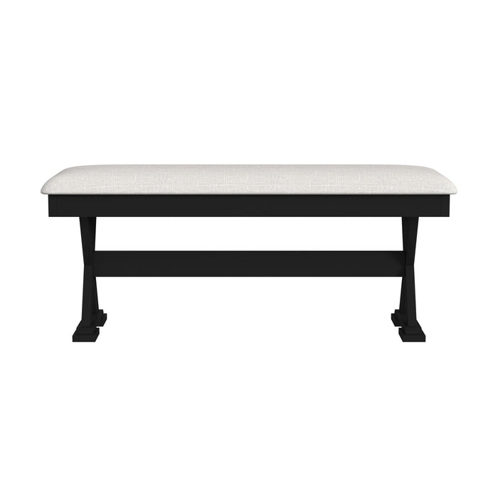 Tulane 6PC Dining Set with Table, 4 Chairs, and Bench in Oak and Black - In Home Furniture (San Antonio, TX)