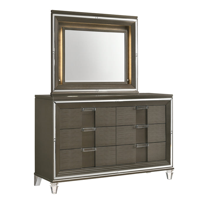 Twenty Nine 6-Drawer Dresser w/ Mood Lighting Mirror - In Home Furniture (San Antonio, TX)