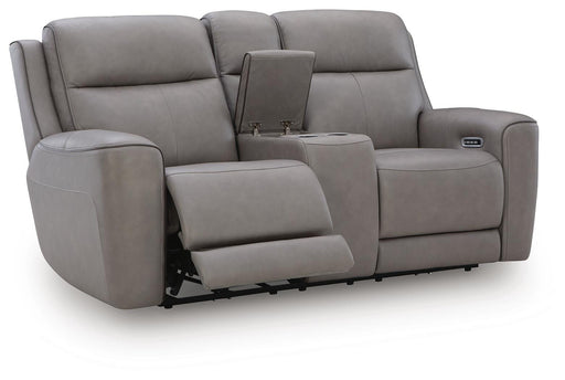 5Z-Comfort Power Reclining Loveseat with Console - In Home Furniture (San Antonio, TX)