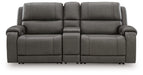 5Z - Pittson Power Reclining Sectional Loveseat with Console - In Home Furniture (San Antonio, TX)
