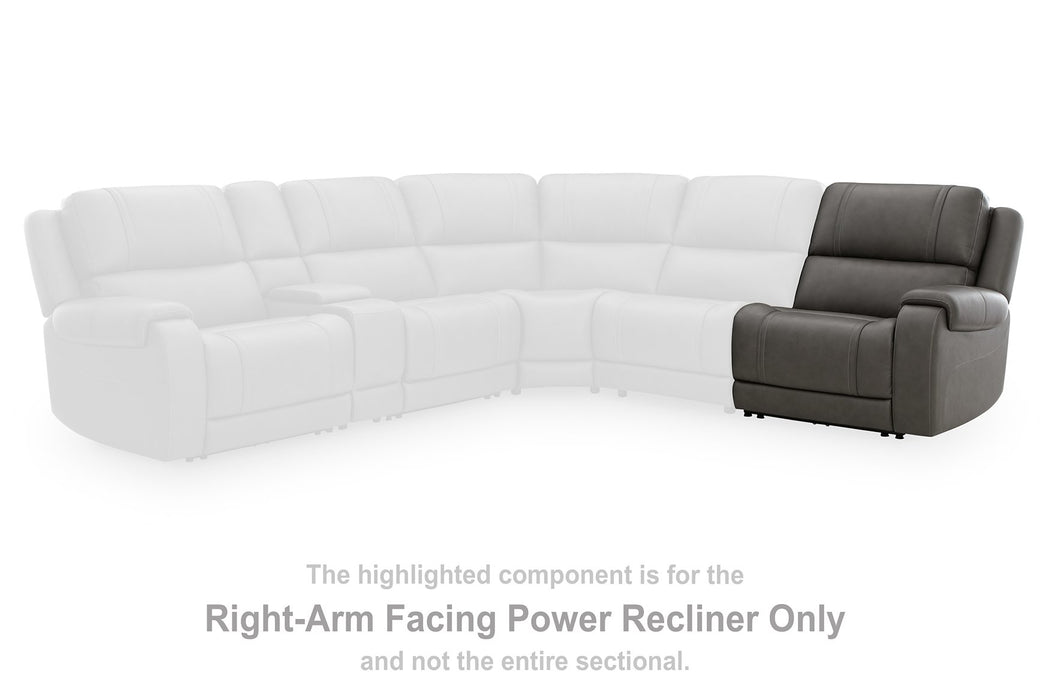 5Z - Pittson Power Sectional Reclining Sofa - In Home Furniture (San Antonio, TX)