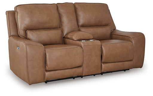 DeepWakes Power Reclining Loveseat with Console - In Home Furniture (San Antonio, TX)