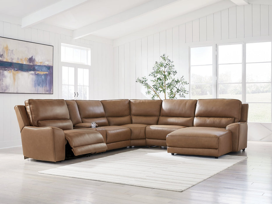 DeepWakes Power Reclining Sectional with Chaise - In Home Furniture (San Antonio, TX)