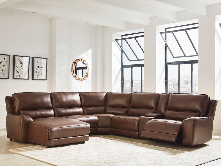 DeepWakes Power Reclining Sectional with Chaise - In Home Furniture (San Antonio, TX)