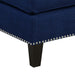 Erica 497 Ottoman W/Chrome Nail Heirloom Blue (ISTA 3) - In Home Furniture (San Antonio, TX)