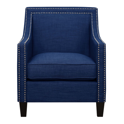 Erica 497 Chair W/Chrome Nails Heirloom Blue (ISTA 3) - In Home Furniture (San Antonio, TX)