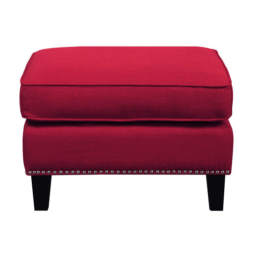 Erica 497 Ottoman W/Chrome Nail Heirloom Berry (ISTA 3) - In Home Furniture (San Antonio, TX)