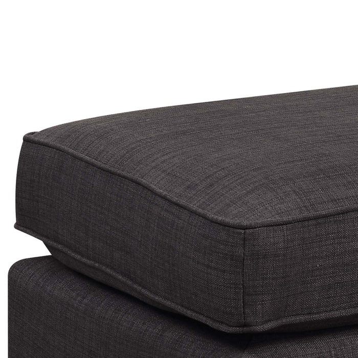 Erica 497 Ottoman W/Chrome Nail Heirloom Charcoal (ISTA 3)
