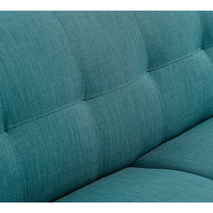 Hadley Sofa & Loveseat Set in Teal