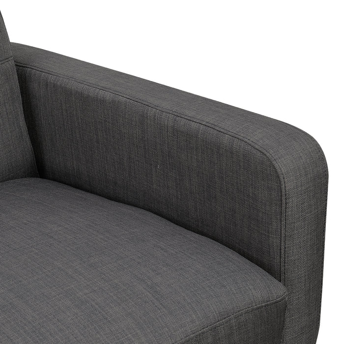 Hadley 4480 KD Love Seat Heirloom Charcoal w/No Pillows - In Home Furniture (San Antonio, TX)