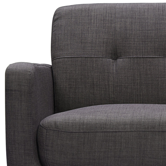 Hadley 4480 KD Love Seat Heirloom Charcoal w/No Pillows - In Home Furniture (San Antonio, TX)