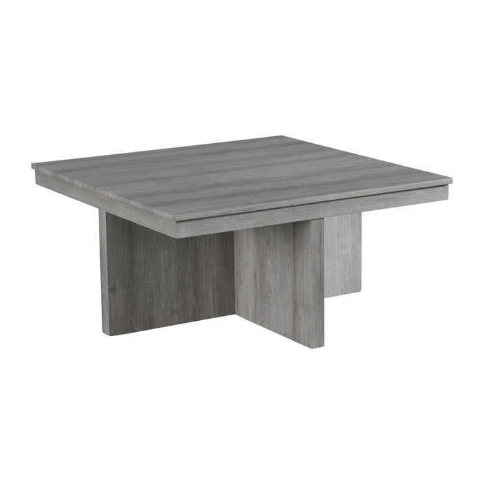 Uster Coffee Table W/Four storage Stools Grey - In Home Furniture (San Antonio, TX)