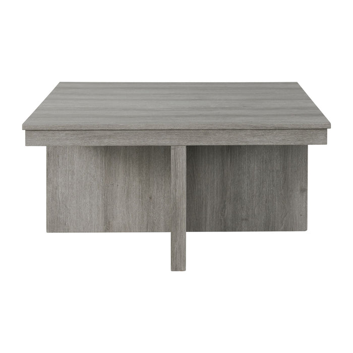 Uster Coffee Table W/Four storage Stools Grey - In Home Furniture (San Antonio, TX)