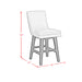 Villanova Swivel Counter Stool with Pewter PU in Espresso (2 Per Carton) - In Home Furniture (San Antonio, TX)