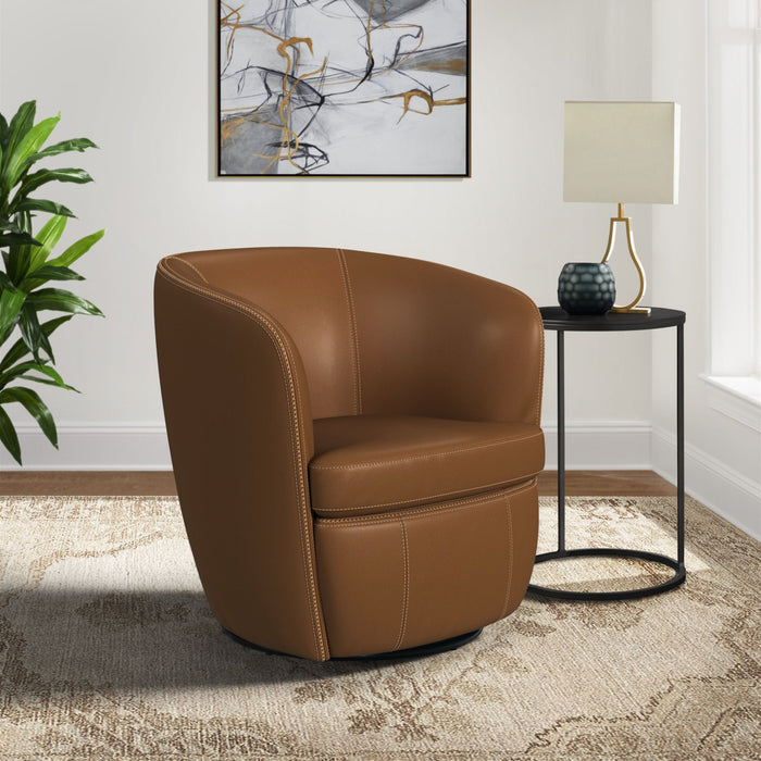 Vito Swivel Chair in Pebble Tan - In Home Furniture (San Antonio, TX)