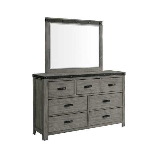 Wade 7-Drawer Dresser & Mirror Set - In Home Furniture (San Antonio, TX)
