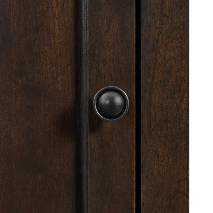 Wagner Chairside Table with USB in Cherry - In Home Furniture (San Antonio, TX)