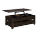 Wagner Rectangular Lift-Top Coffee Table w/ Casters in Cherry - In Home Furniture (San Antonio, TX)