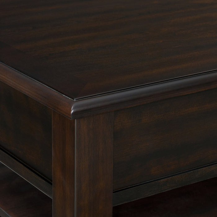 Wagner 2PC Occasional Table Set in Cherry-Square Lift-Top Coffee Table & End Table - In Home Furniture (San Antonio, TX)