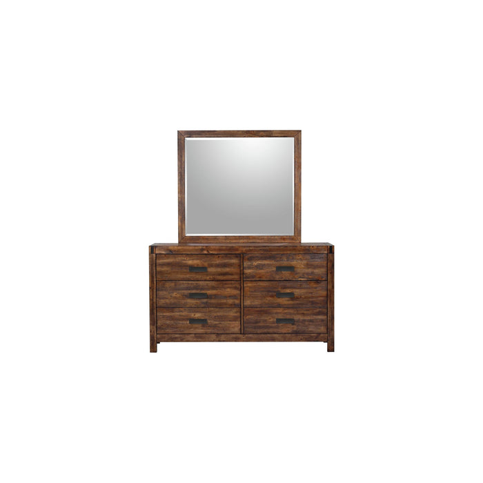 Warner Dresser and Mirror Chestnut - In Home Furniture (San Antonio, TX)