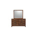 Warner Dresser and Mirror Chestnut - In Home Furniture (San Antonio, TX)