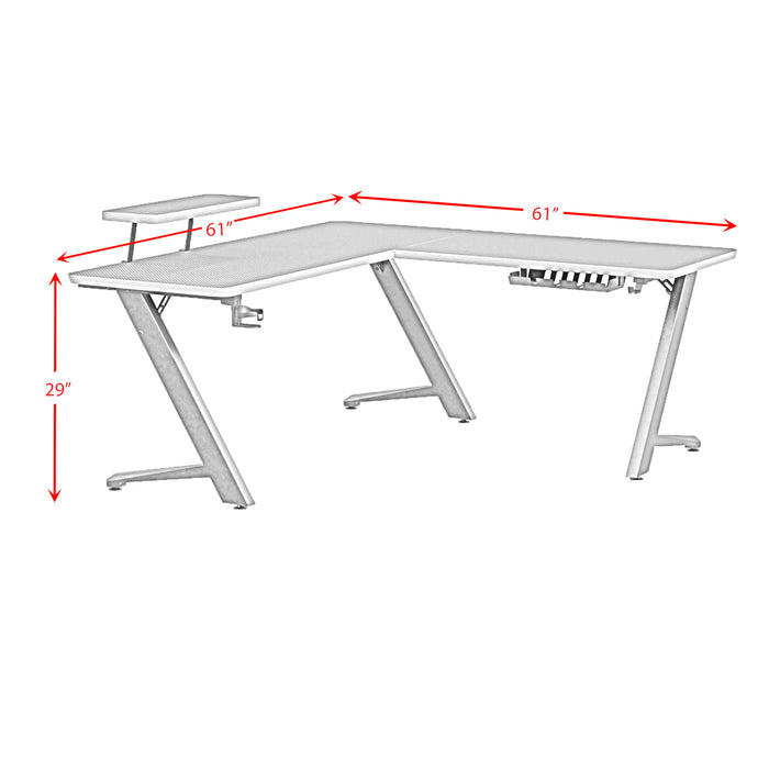 Waterside L shape Desk in Black - In Home Furniture (San Antonio, TX)