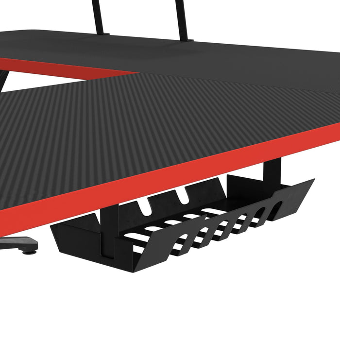 Waterside L shape Desk in Black - In Home Furniture (San Antonio, TX)