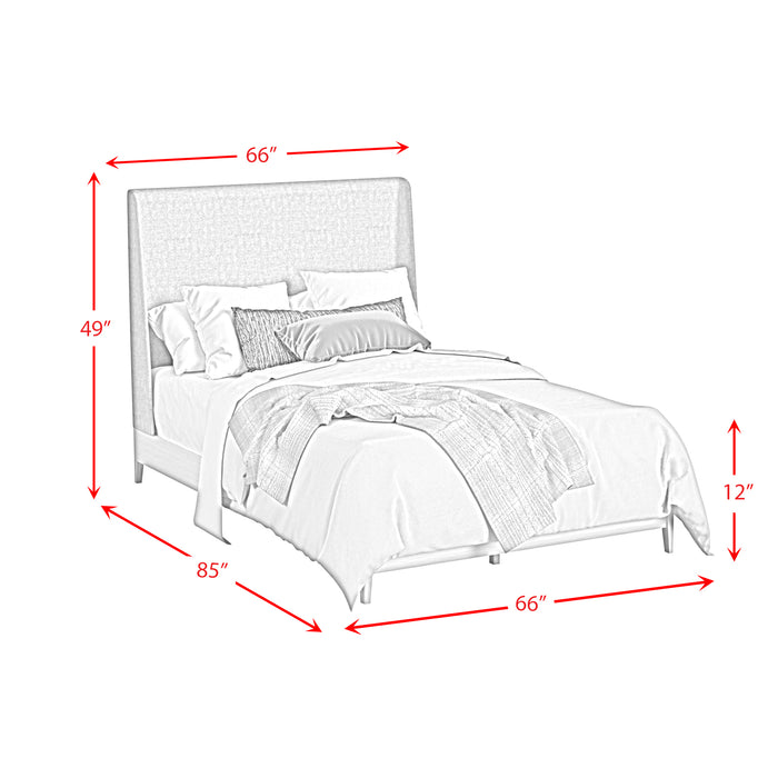Westland UPH Bedroom Set with Grey Fabric - In Home Furniture (San Antonio, TX)