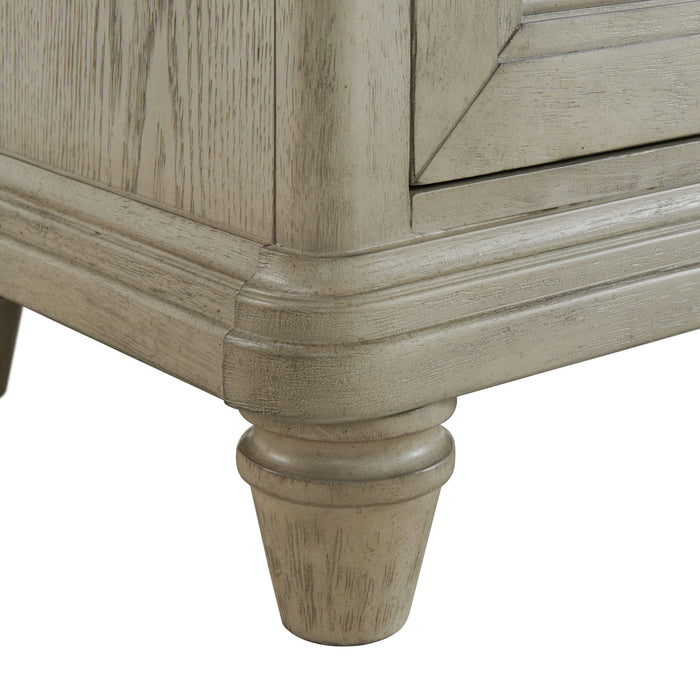 Whit-Ash Panel Bedroom Set with Door Chest - In Home Furniture (San Antonio, TX)