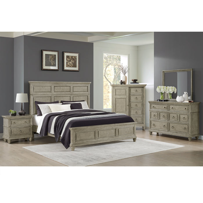Whit-Ash 2-Drawer Nightstand with USB in Light Grey - In Home Furniture (San Antonio, TX)