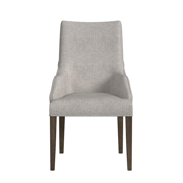 Yellowstone Dining Host Chair with Grey Fabric in Medium Brown (2 Per Carton) - In Home Furniture (San Antonio, TX)