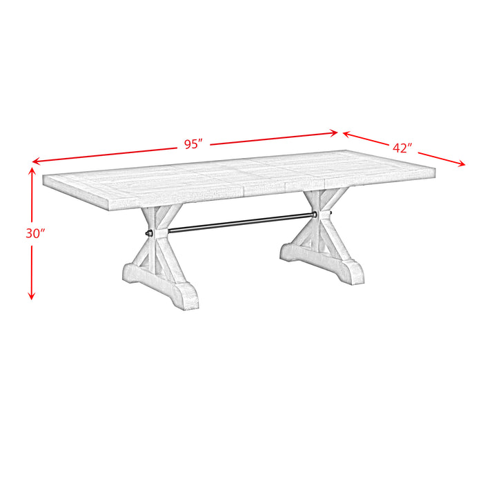 Yellowstone Standard Height Dining Set in Medium Brown-Table and Four Chairs - In Home Furniture (San Antonio, TX)