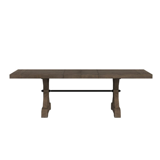 Yellowstone Dining Table with 2x12" Leaves in Medium Brown - In Home Furniture (San Antonio, TX)