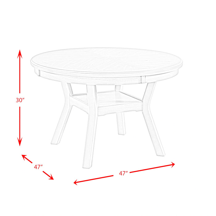 Amherst Dining Table w/Wood Leg Grey Finish