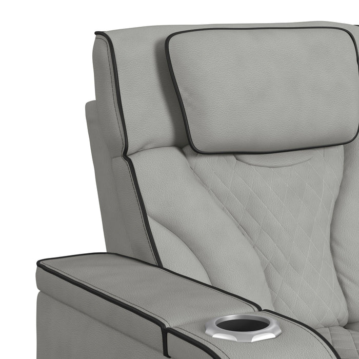Blitz Motion Loveseat with Console, and LED