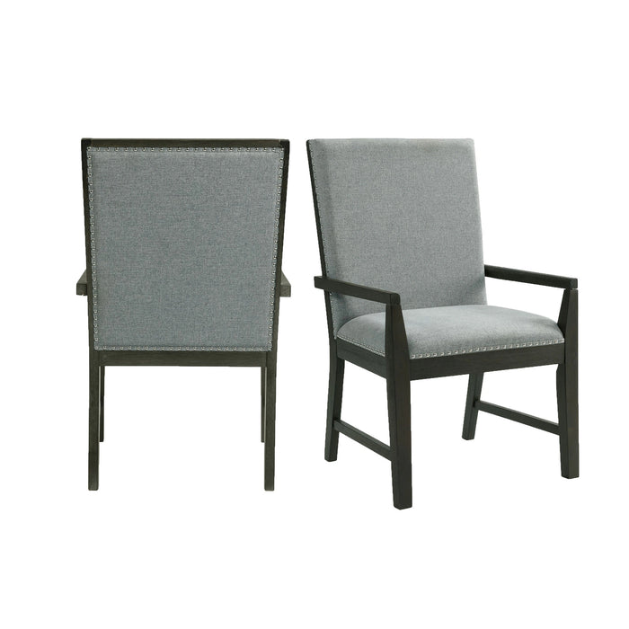 Donovan Upholstery Arm Chair Dark (2 Per Pack)