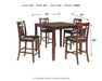 Bennox Counter Height Dining Table and Bar Stools (Set of 5) - In Home Furniture (San Antonio, TX)